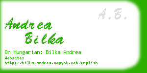 andrea bilka business card